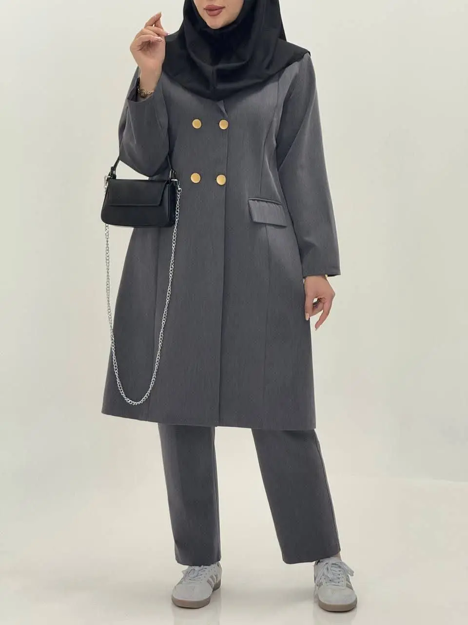 3583-مانتو شلوار اداری فیونا